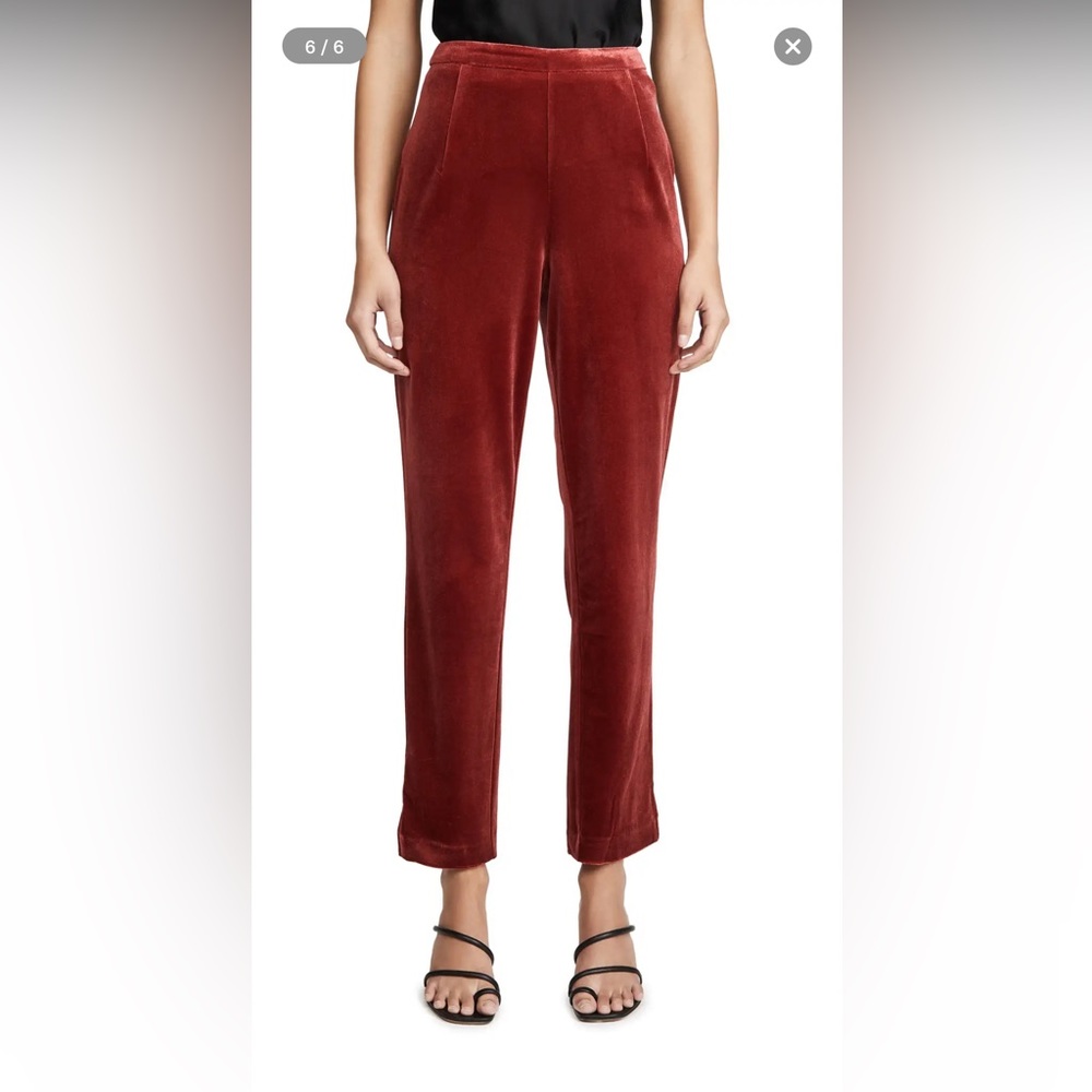 Yumi Kim. City Slicker Velvet Pants. Brick Velour. Medium
